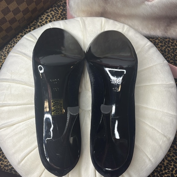 GUCCI VELVET HEELS - Picture 3 of 7
